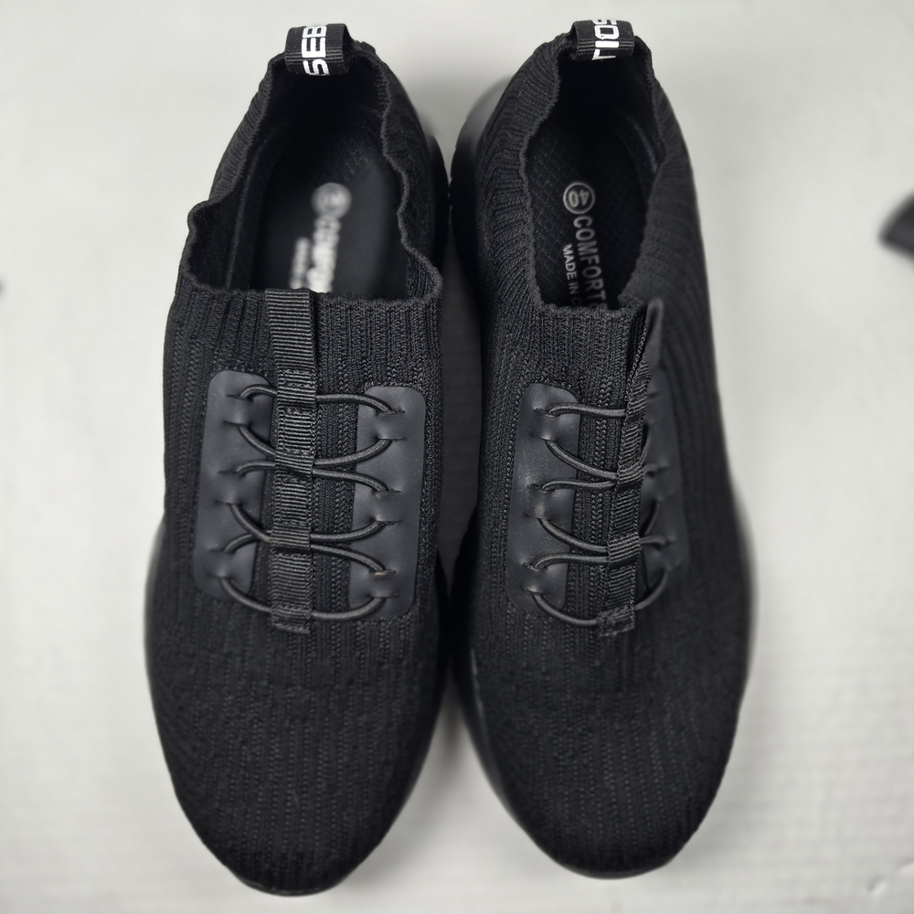 Tiosebon Slip On Comfort Black Sneakers Women's Size EU 40 US 9 - Picture 2 of 10